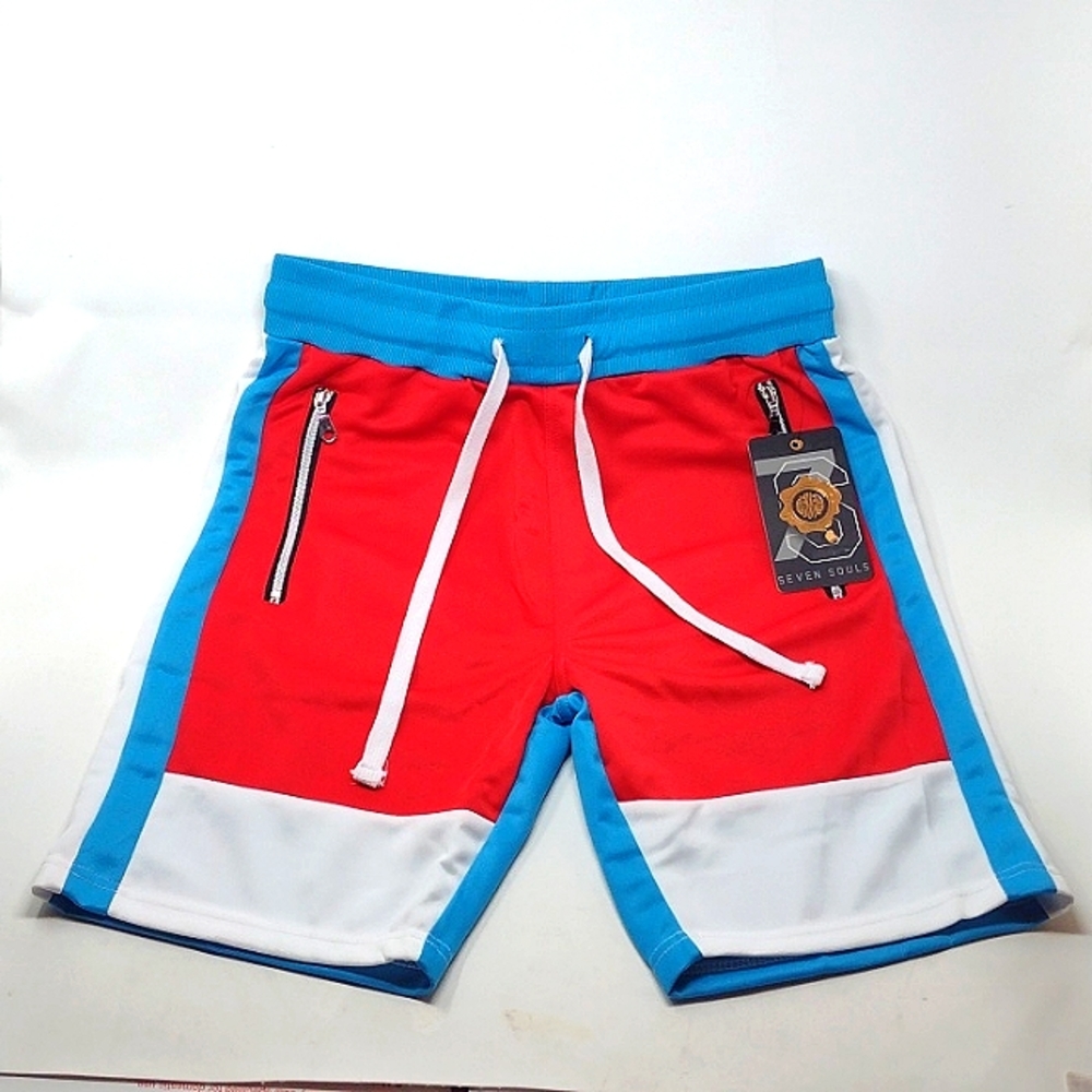 Seven Souls Men's Zipper Pocket Running Shorts